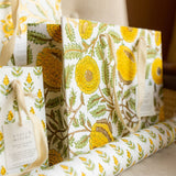 Hand Block Printed Gift Bags (Medium) - Sunshine