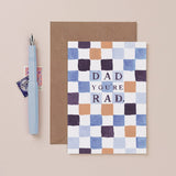 Checkerboard Rad Dad Card | Father’s Day Card | Dad Birthday