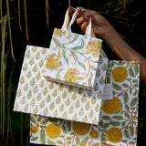 Hand Block Printed Gift Bags (Medium) - Sunshine