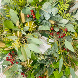 Winter Hedgerow | Fresh Christmas Door Wreath