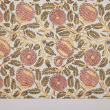 Block Printed Wrapping Paper Sheets - Marigold Glitz Coral