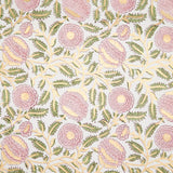 Block Printed Wrapping Paper Sheets - Marigold Glitz Blush - Chobham Flowers #
