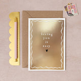 Loving You Is Easy Card | Love Card | Anniversary Card