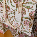 Hand Block Printed Gift Bags (Medium) - Blush - Chobham Flowers #