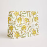 Hand Block Printed Gift Bags (Medium) - Sunshine - Chobham Flowers #