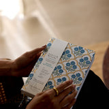 Block Printed Ruled Notebook (A5) - Trellis Indigo