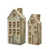 LED Ceramic House Decoration – Soft White Glaze