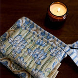 Organic Cotton Zipped Pouch Set 2pk - Floral Indigo