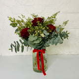 Red Rose & Eucalyptus | Vase Arrangement | Christmas Flowers