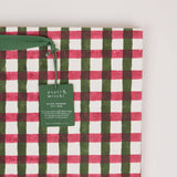 Block Printed Gift Bags (Large) - Holly Green