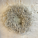 Dried White Linum Christmas Wreath | 30cm