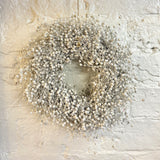 Dried White Linum Christmas Wreath | 30cm