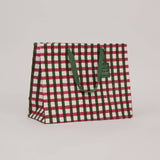 Block Printed Gift Bags (Large) - Holly Green
