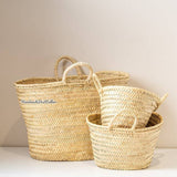 French Baskets, Moroccan Basket, Straw tote bag, Grocery bag: Small