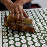 Block Printed Gift Bags (Medium) - Holly Green