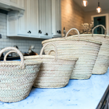 French basket, Straw tote bag, Grocery bag, woven bag: Large