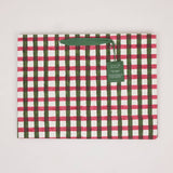 Block Printed Gift Bags (Large) - Holly Green