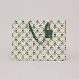 Block Printed Gift Bags (Large) - Holly Green