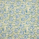 Block Printed Wrapping Paper Sheets - Lotus Indigo