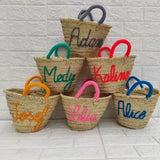French basket, Straw tote bag, Grocery bag, woven bag: XLarge