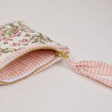 Organic Cotton Zipped Pouch Set 2pk - Floral Blush