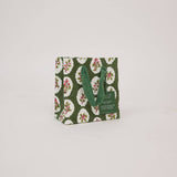 Block Printed Gift Bags (Small) - Holly Green