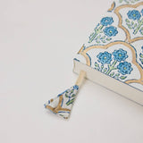 Block Printed Ruled Notebook (A5) - Trellis Indigo