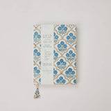 Block Printed Ruled Notebook (A5) - Trellis Indigo