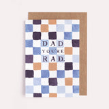 Checkerboard Rad Dad Card | Father’s Day Card | Dad Birthday