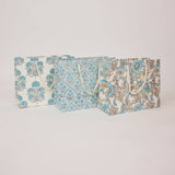 Block Printed Gift Bags (Medium) - Blue Opal