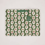 Block Printed Gift Bags (Large) - Holly Green