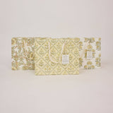 Block Printed Gift Bags (Medium) - Buttercream