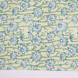 Block Printed Wrapping Paper Sheets - Lotus Indigo