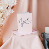 ‘Thank You’ Metallic Rose + Navy Foil Card: Cellophane