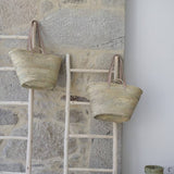 Handmade Straw Beach Basket with Leather Handles