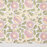 Block Printed Wrapping Paper Sheets - Marigold Glitz Blush - Chobham Flowers #