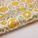 Block Printed Wrapping Paper Sheets -Marigold Glitz Sunshine - Chobham Flowers #