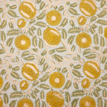 Block Printed Wrapping Paper Sheets -Marigold Glitz Sunshine - Chobham Flowers #