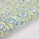 Block Printed Wrapping Paper Sheets - Lotus Indigo
