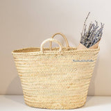 French Baskets, Moroccan Basket, Straw tote bag, Grocery bag: Medium