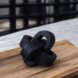 Wood Knot Decor Ornament: White