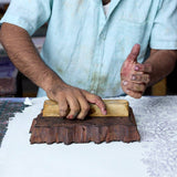 Block Printed Wrapping Paper Sheets - Pomegranate Pink Earth