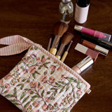 Organic Cotton Zipped Pouch Set 2pk - Floral Blush
