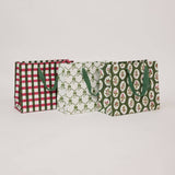 Block Printed Gift Bags (Medium) - Holly Green