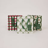 Block Printed Gift Bags (Small) - Holly Green