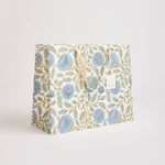 Hand Block Printed Gift Bags (Large) - Blue Stone - Chobham Flowers #