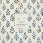 Hand Block Printed Gift Bags (Large) - Blue Stone - Chobham Flowers #