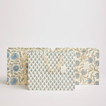 Hand Block Printed Gift Bags (Large) - Blue Stone - Chobham Flowers #