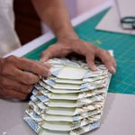 Hand Block Printed Gift Bags (Large) - Blue Stone - Chobham Flowers #