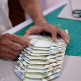 Hand Block Printed Gift Bags (Medium) - Blue Stone - Chobham Flowers #